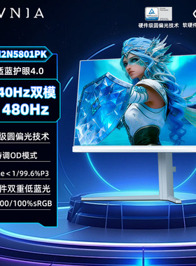 飞利浦27英寸4K240hz/480hz双模显示器圆偏光爱眼屏幕27M2N5801PK