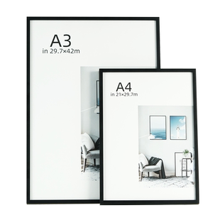 窄边铝合金画框装裱相框挂墙展览广告海报框拼图裱框架空框可定制