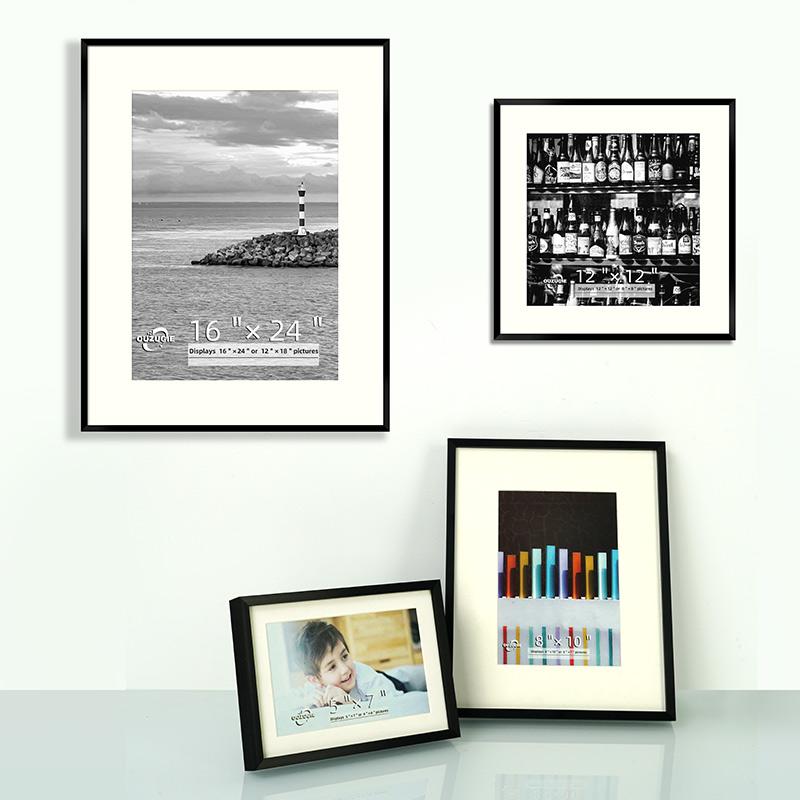 简约10寸7寸照片打印加相框挂墙摆台12 24 16 36寸海报框卡纸画框