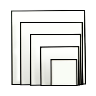 空白黑色相框正方形窄边空框铝合金画框装裱金属方形框架挂墙定制