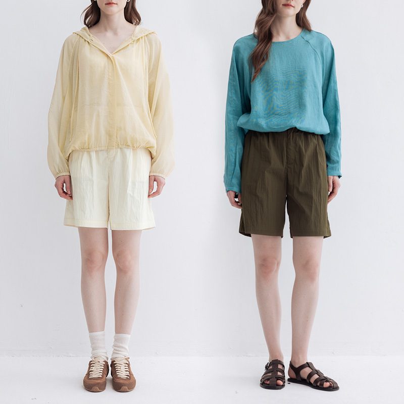 多着山系轻户外抗皱后松紧腰短裤