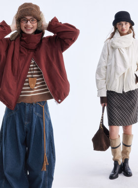 多着90白鸭绒围巾领可拆羽绒服