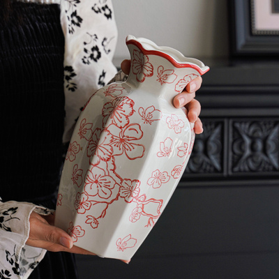 新中式复古青花瓷高端花瓶