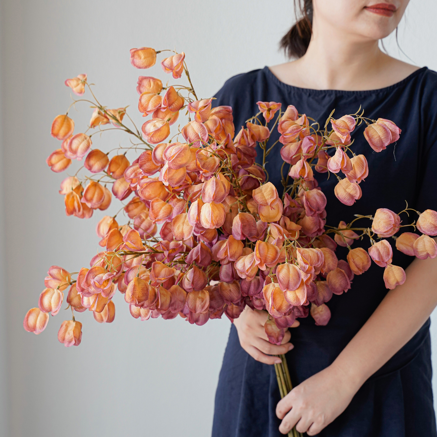 逼真干花栾树灯笼果假花仿真花摆设装饰高档轻奢仿生花束花艺摆件
