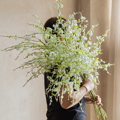 仿真花假花束雪柳枝客厅玄关民宿高端装饰品摆设室内简约插花花艺