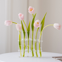 玻璃试管一排花瓶可折叠轻奢高级感创意室内客厅水培插花ins摆件