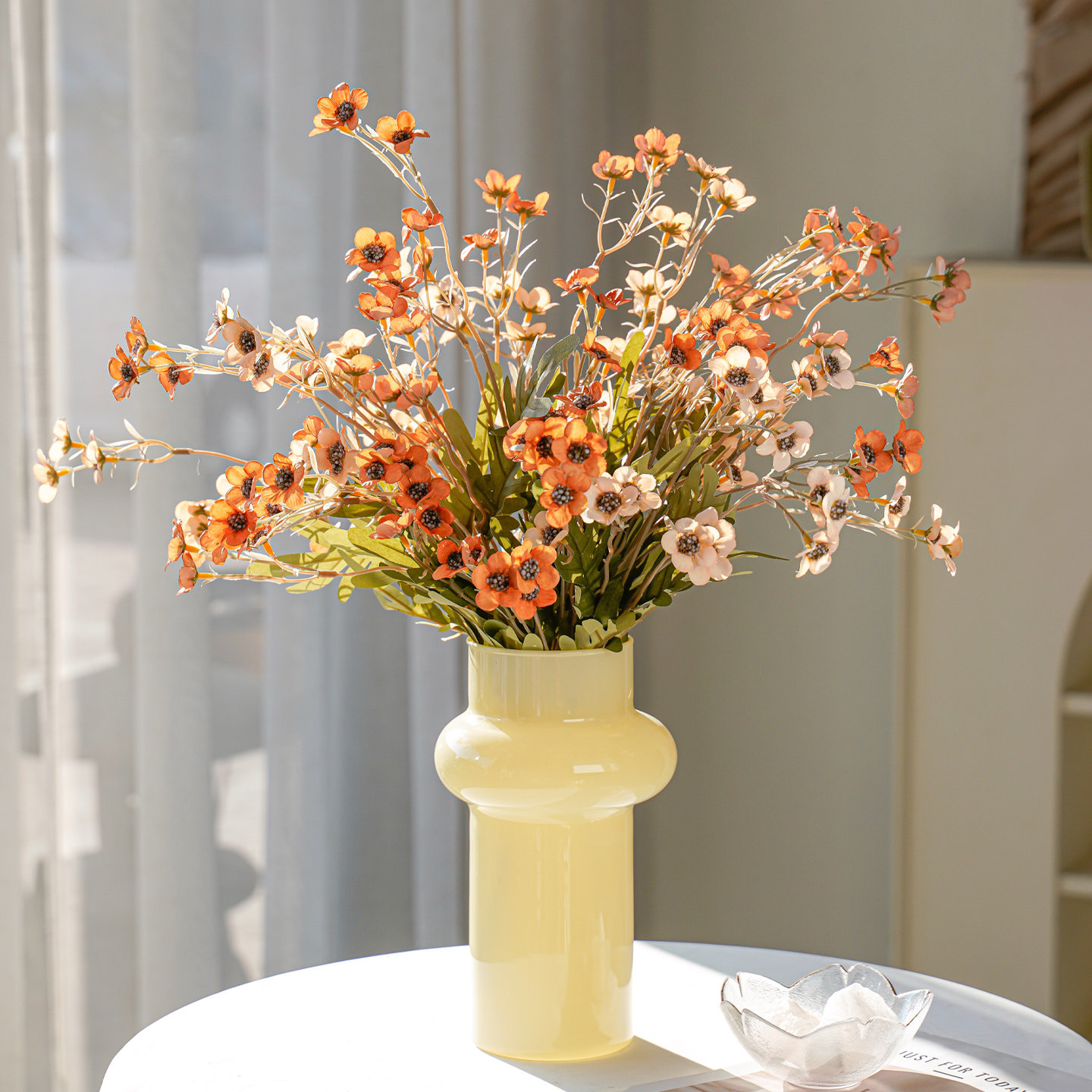 高级感逼真田园小苏梅假花仿真花花艺摆件客厅餐桌花摆花干花摆设,家居饰品,仿真花/假花,淘宝优惠券,粉丝福利购,淘宝优惠卷