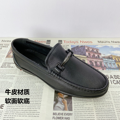 SW兽王专柜正品男鞋真皮休闲皮鞋软底软面透气爸爸鞋一脚蹬懒人鞋