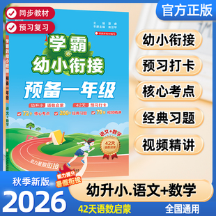 2026经纶学霸的幼小衔接预备一年级幼小衔接教材全套一日一练语文数学暑假衔接作业预习复习一本通资料书幼升小专项训练题天天练