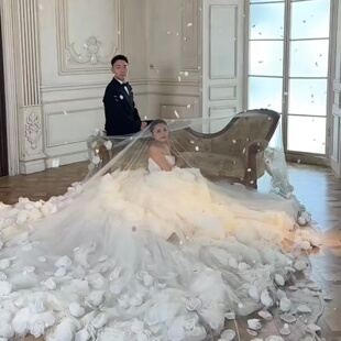 新款婚纱写真拍照实木沙发影楼工作室摄影棚拍摄法式美式复古沙发
