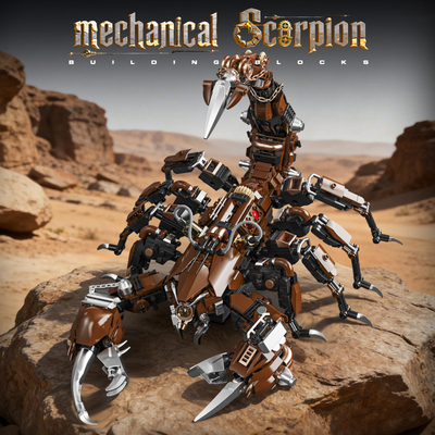 涌乐星新品机械蝎子拼装积木