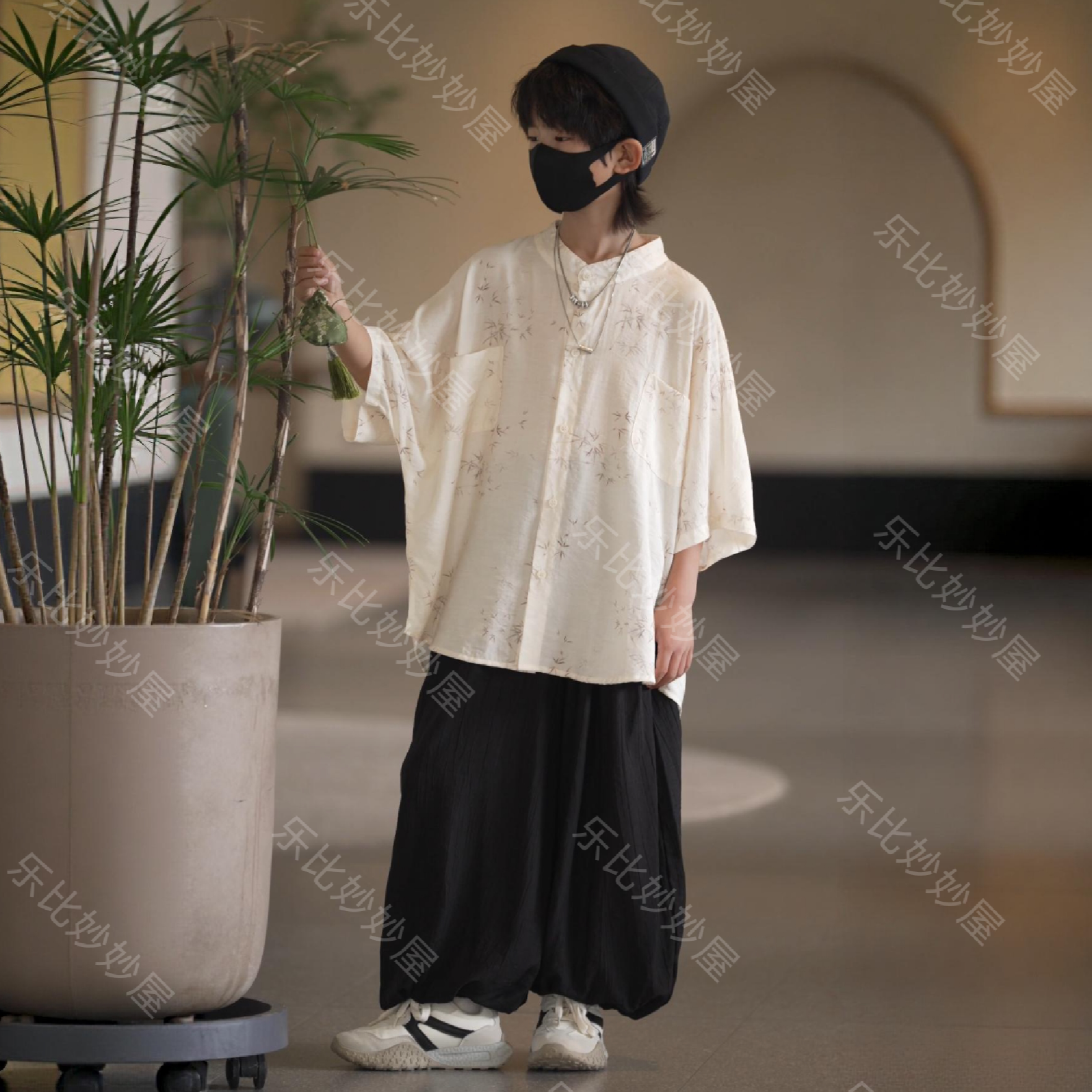 【刘刘妈】亲子装夏款套装2025新款儿童装夏季花衬衫T恤