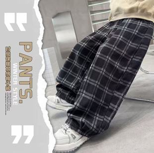 男童秋冬加绒牛仔裤韩系童装裤子宽松百搭日系