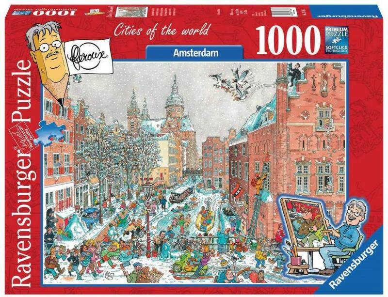 阿姆斯特丹纽约伦敦鹿特丹ravensburger 1000片城市进口拼图