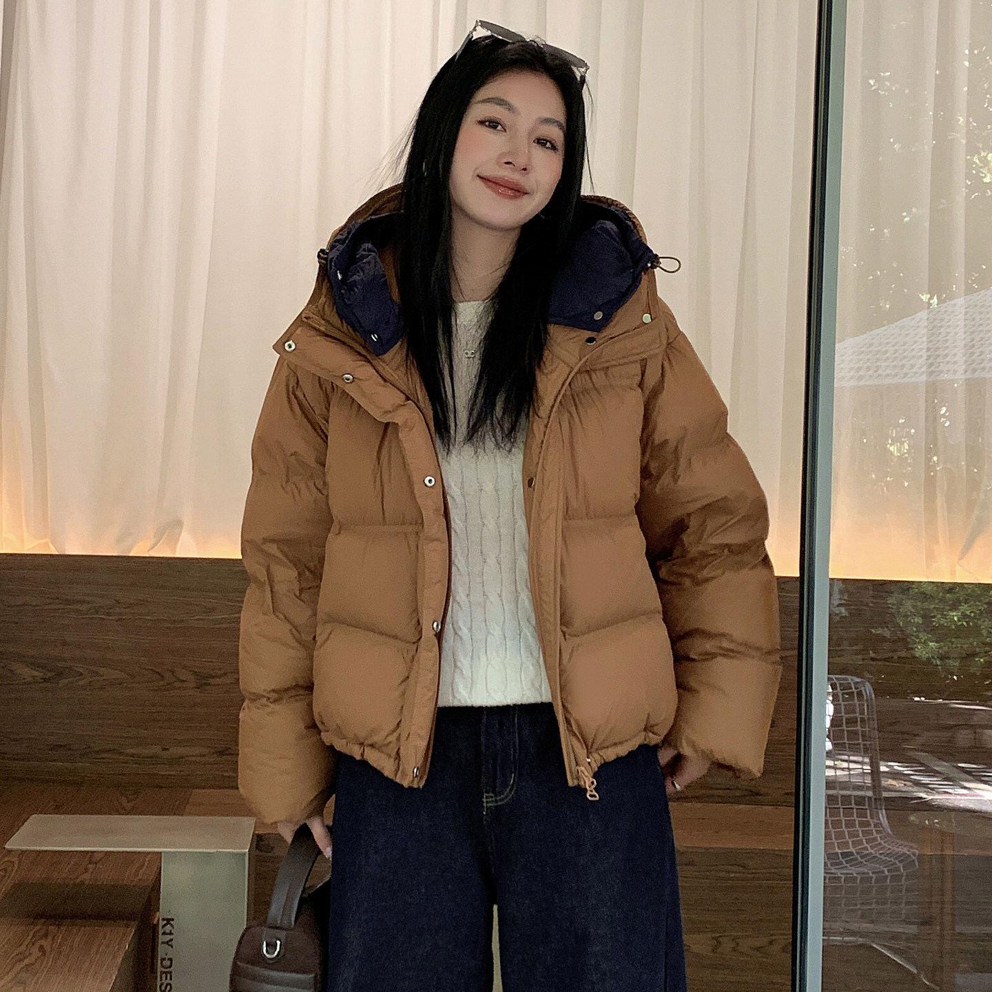 版连帽短款羽绒服小个子女2025新款国际加厚抗寒保暖时尚宽松外套,女装/女士精品,羽绒服,淘宝优惠券,粉丝福利购,淘宝优惠卷