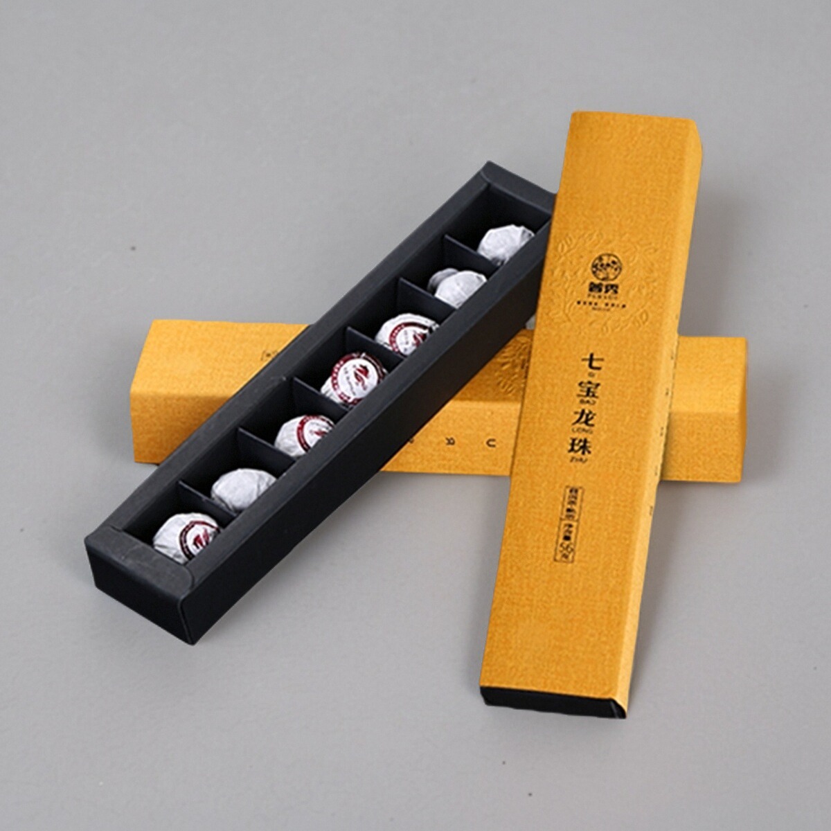 普秀普洱2017年七宝龙珠大厂干仓特价云南大树办公高端熟茶56g叶