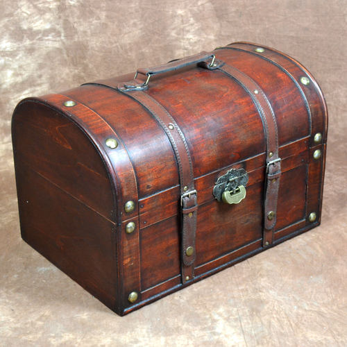 复古木箱拾光流痕仿古老式带锁