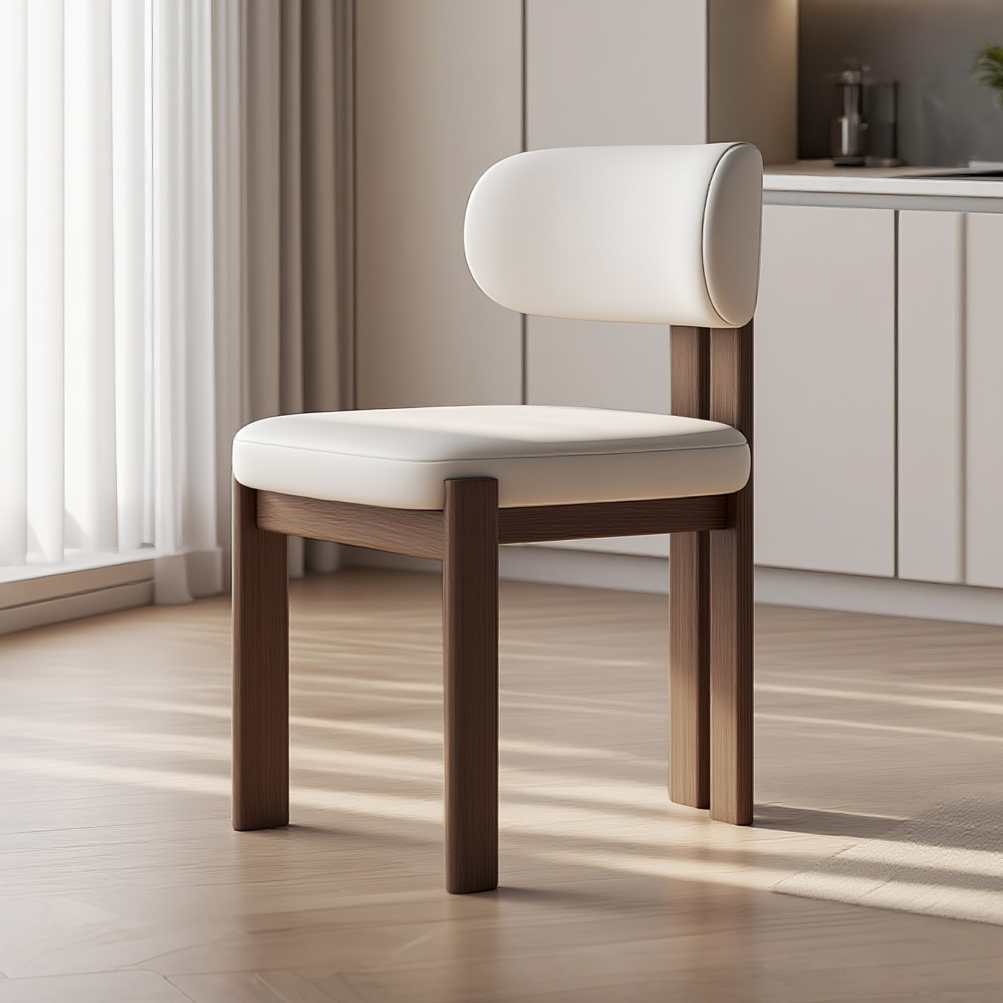 北欧中古风实木餐椅家用餐桌椅现代简约休闲酒店餐厅吃饭靠背椅子