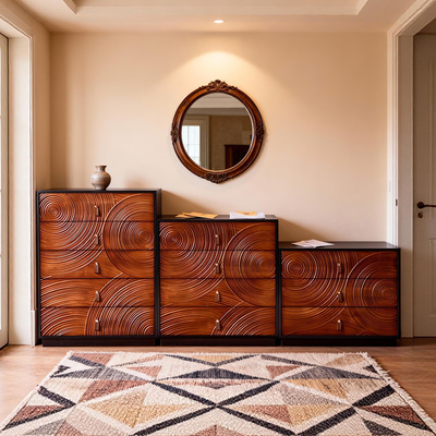 中古风实木斗柜家用客厅储物柜