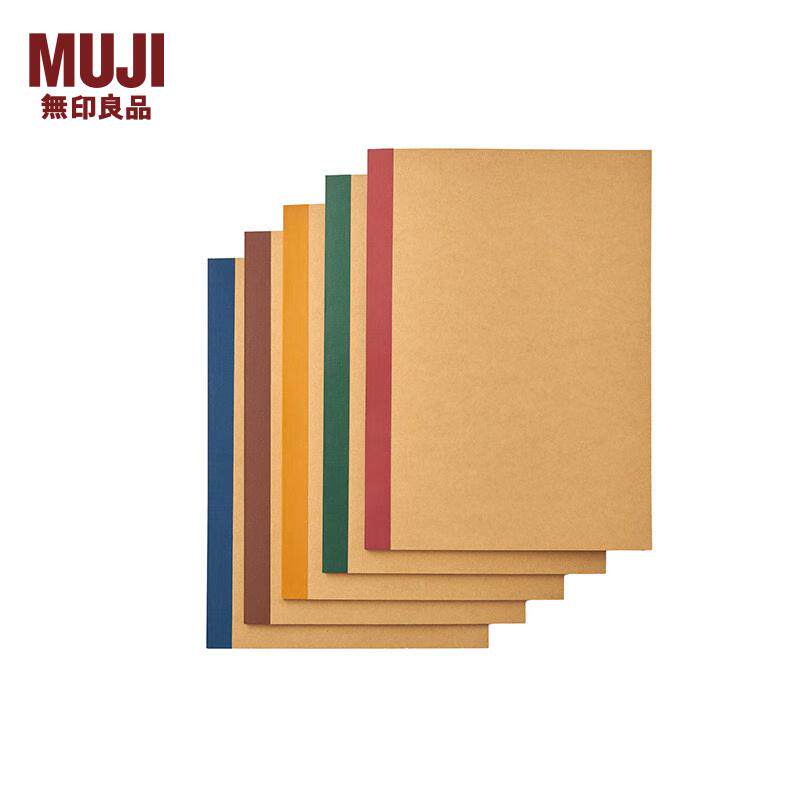无印良品MUJI书写纸笔记本5册组 顺滑学生文具8mm横线30张