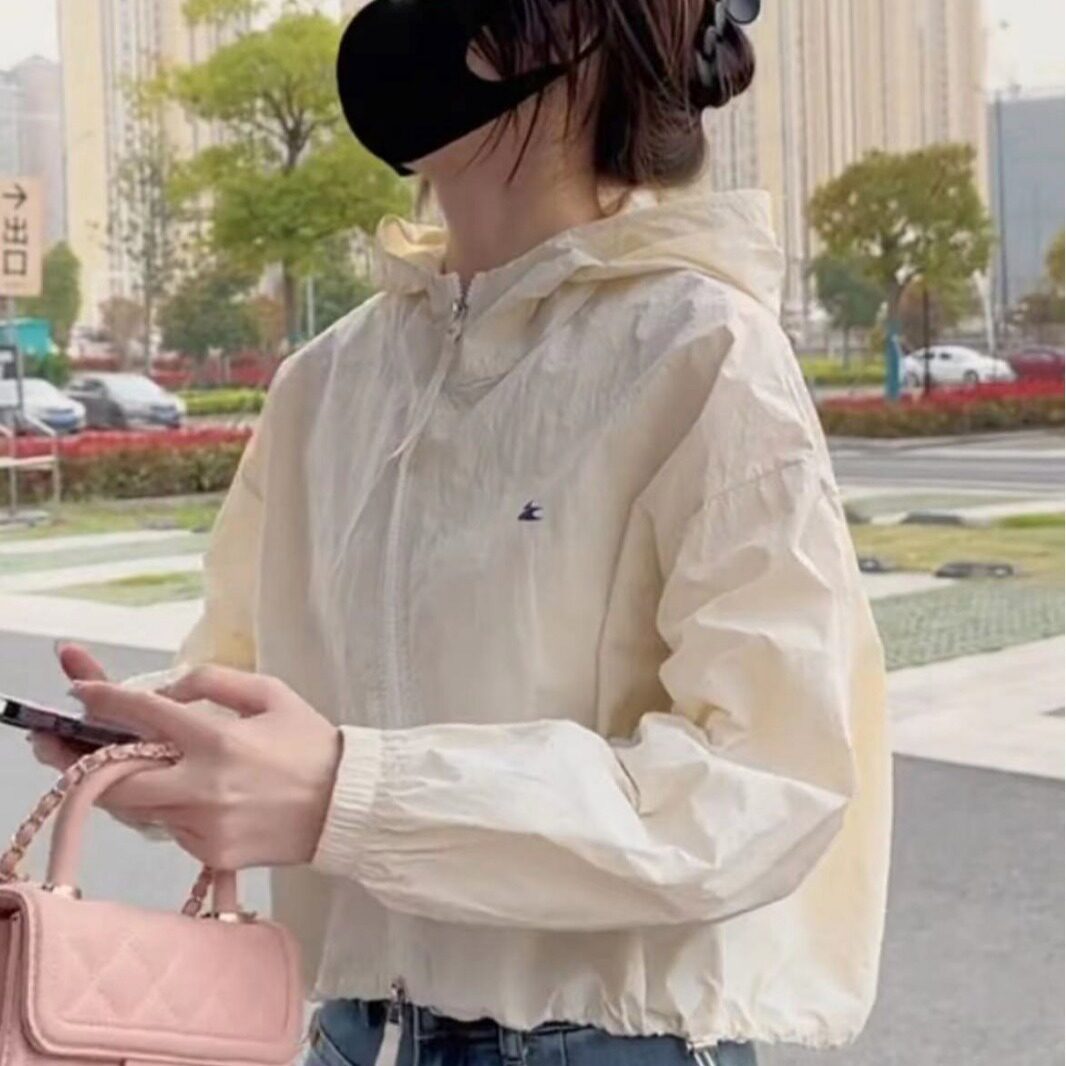 防晒衣女2025夏季新款宽松百搭防紫外线户外超薄透气皮肤衣外套