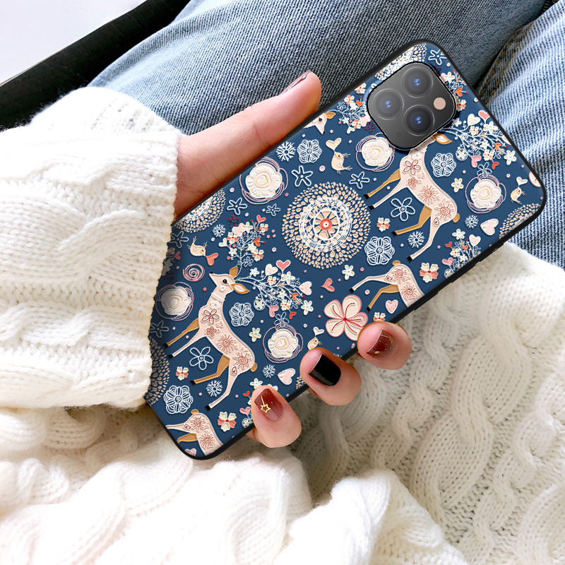 苹果立体浮雕防摔新款硅胶手机壳