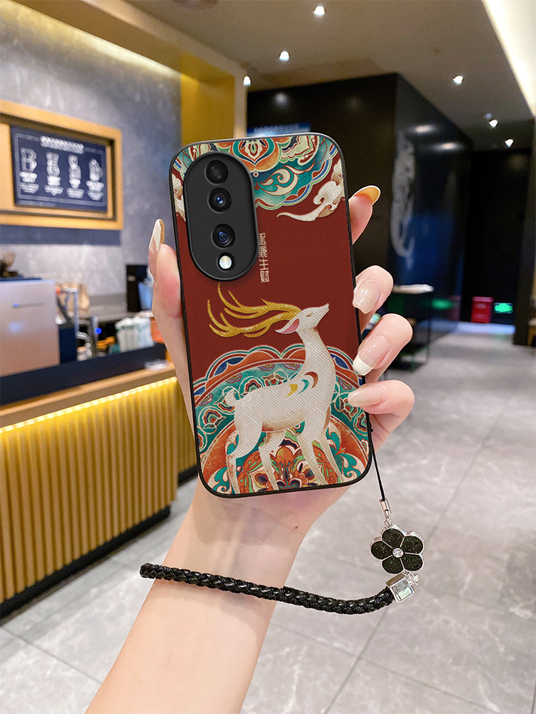 短手绳皮纹华为全包边国风