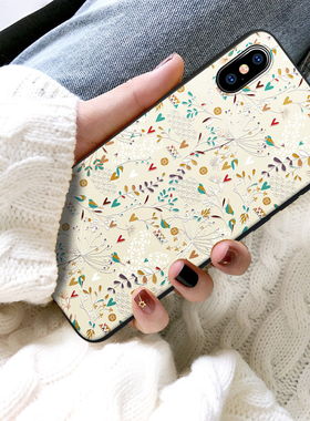 浮雕飞花苹果12手机壳iphone11promax2021年xr新款x女pro7plus硅胶xs时尚7p网红款ins风max/xsxmax10pm套xmax