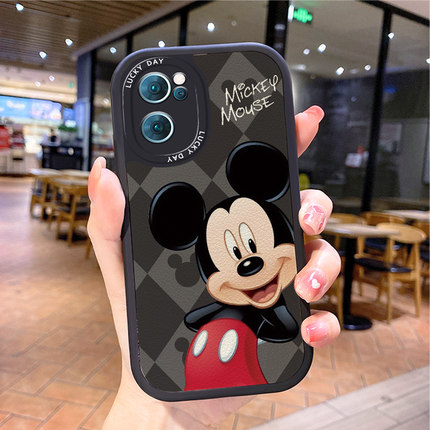 米奇小羊皮适用oppoReno7pro手机壳reno7por新款pr0潮牌opopreno8男opp0pp0ppo6Reno女opreno5防摔pporone7se