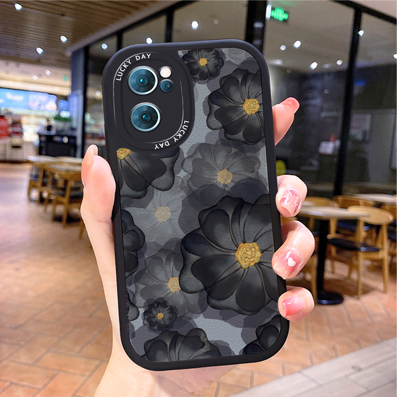 花朵小羊皮适用opporeno8pro手机壳rino7se新款opoprneo6opp0ren0女opr17opppreon9rone5套opoor15pooprk10
