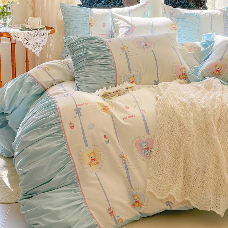 A类洛丽塔全棉四件套可爱少女心