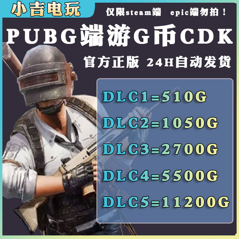 PUBGG币CDK兑换码绝地求生金币吃鸡G游戏币皮肤点卷官方充值激活