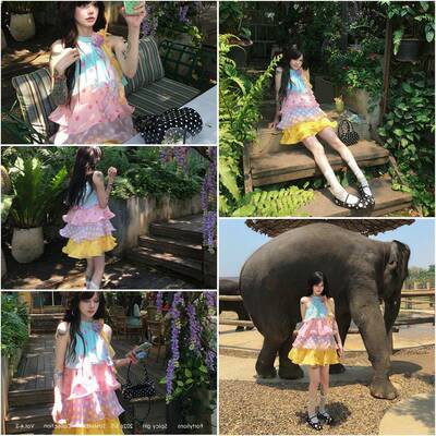 fortylions【4月23号20:00新品8折包邮】糖果少女 彩色波点裙