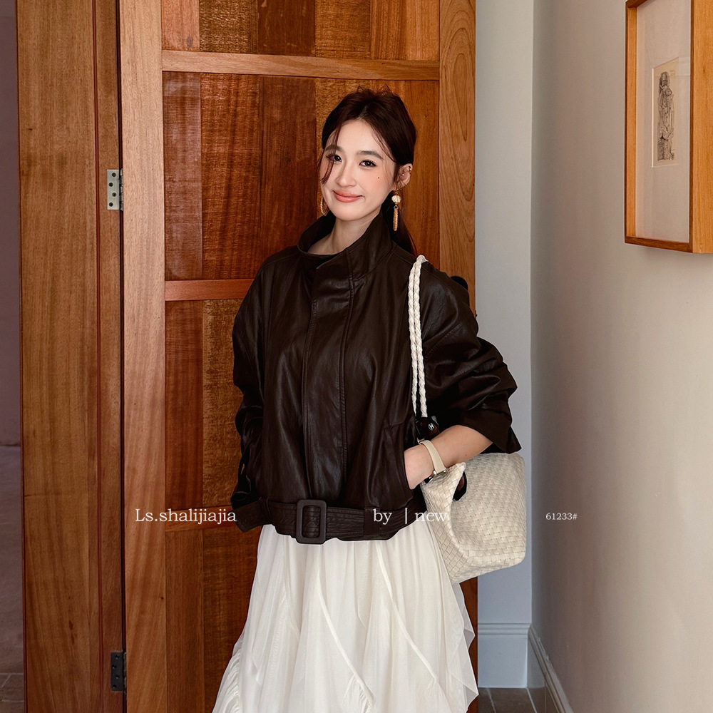 LS 百搭休闲pu皮夹克女广州十三行2026春季新款外套女装上衣61233