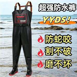 加厚下水裤水库全身水裤半身连体防水雨裤牛筋水鞋雨鞋捕鱼皮叉