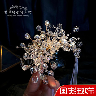 超仙水晶简约伴娘手腕花高级感结婚森系新娘手花姐妹婚礼拍照饰品