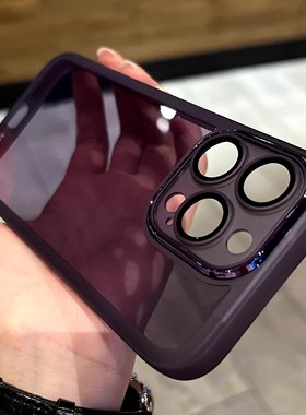 ins网红韩风葡萄紫色适用华为荣耀100手机壳90Pro自带镜头膜80/70全包边60透明X50i超薄X40磨砂X30男女款V20