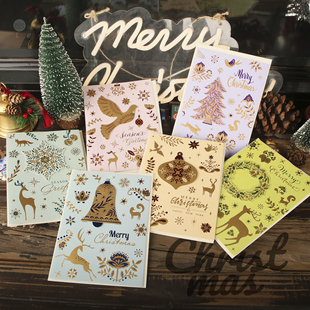 B英文圣诞贺卡耶诞节欧美圣诞卡片祝福立体圣诞节Christmas cards