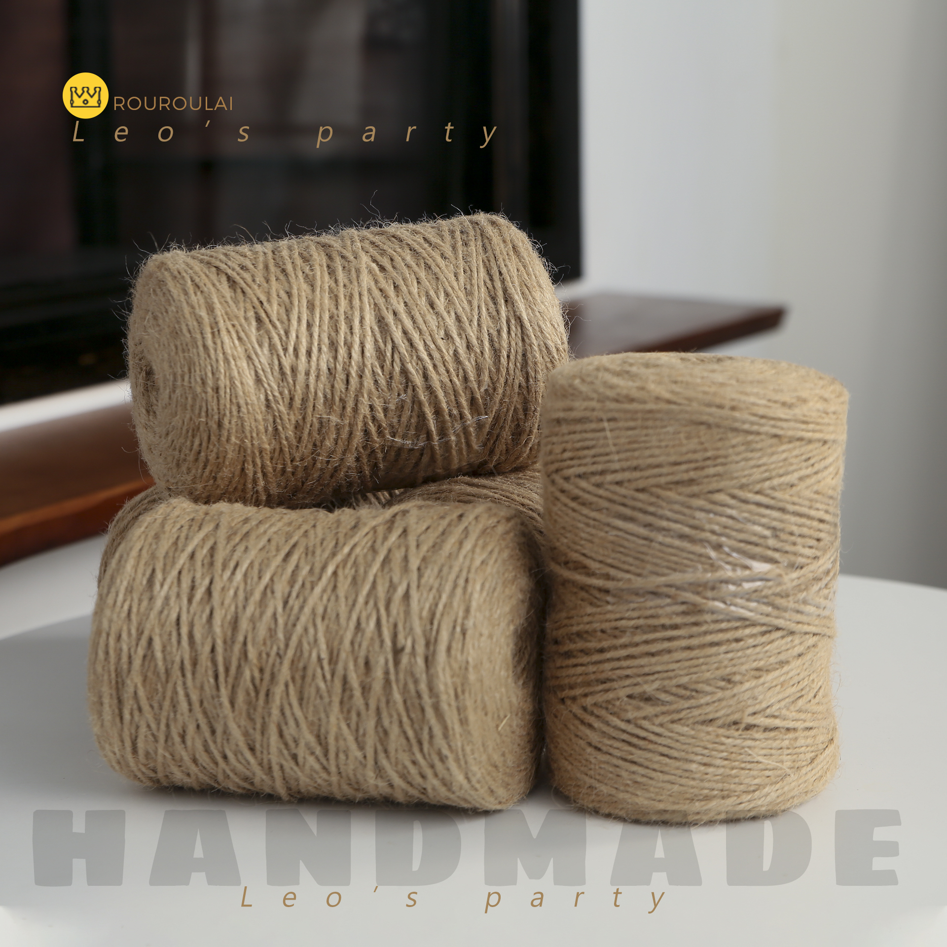 手工材料圣诞礼物盒包装辅料麻绳