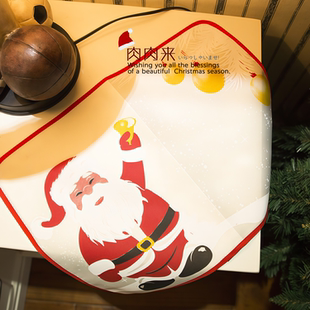 餐垫桌垫 饰 XMAS圣诞节耶诞节圣诞棉麻布餐垫 圣诞节餐厅咖啡厅装