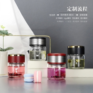 单层加厚玻璃杯女迷你泡茶杯可爱小巧小容量矮胖口袋水杯子120ml