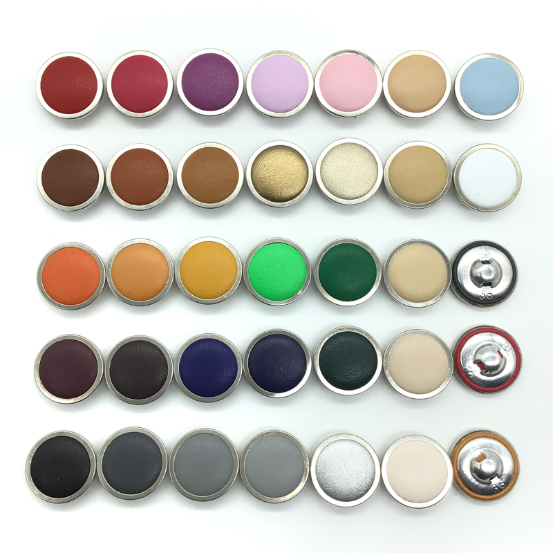 金属圈包边皮纽扣大衣皮草装饰扣