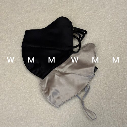 WMM桑蚕丝透气口罩女士纯色百搭时尚服饰配件夏季新款护眼角