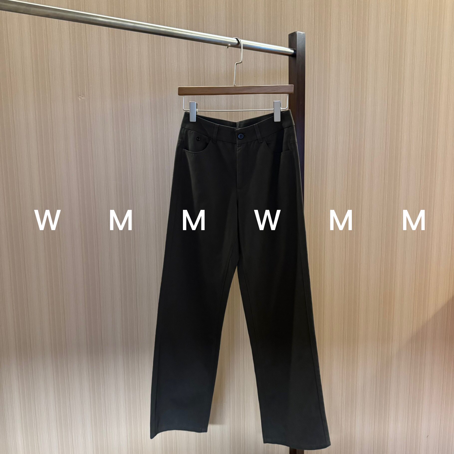 WMM绿咖宽松高腰直筒阔腿裤女新款休闲百搭时尚舒适简约显瘦