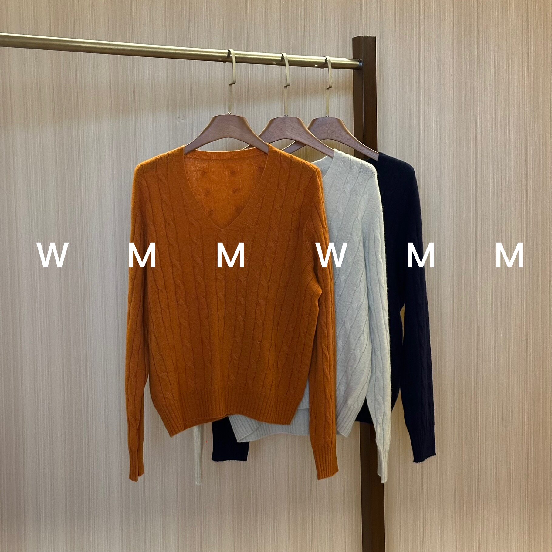 WMMV领麻花羊毛针织衫女新款休闲百搭时尚舒适简约气质上衣