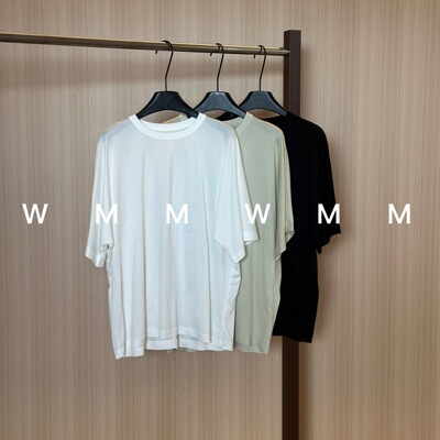 WMM三色圆领T恤女春夏新款简约舒适百搭上衣韩版休闲时尚气质韩版