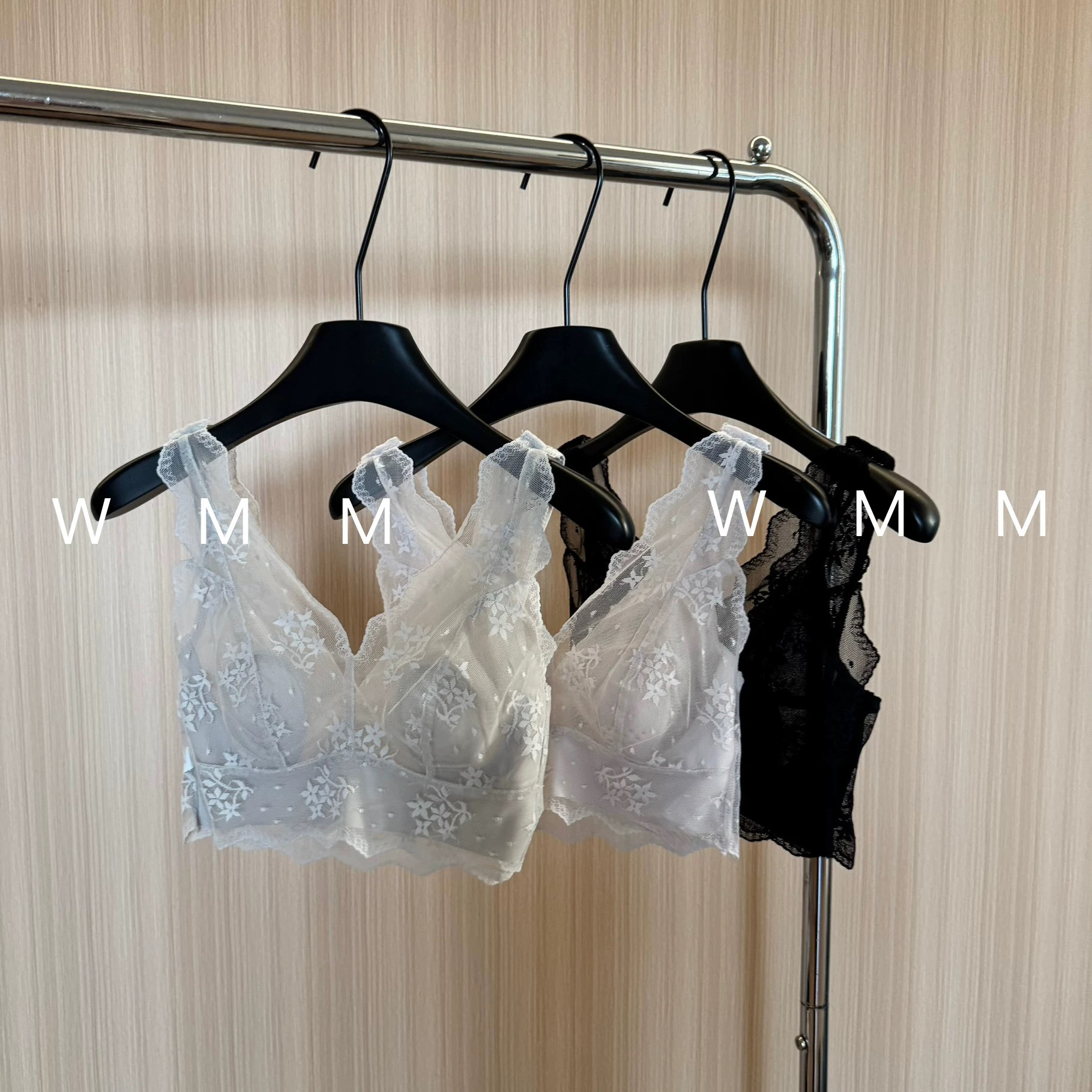 WMM法式性感蕾丝抹胸裹胸吊带美背心舒适无钢圈内衣