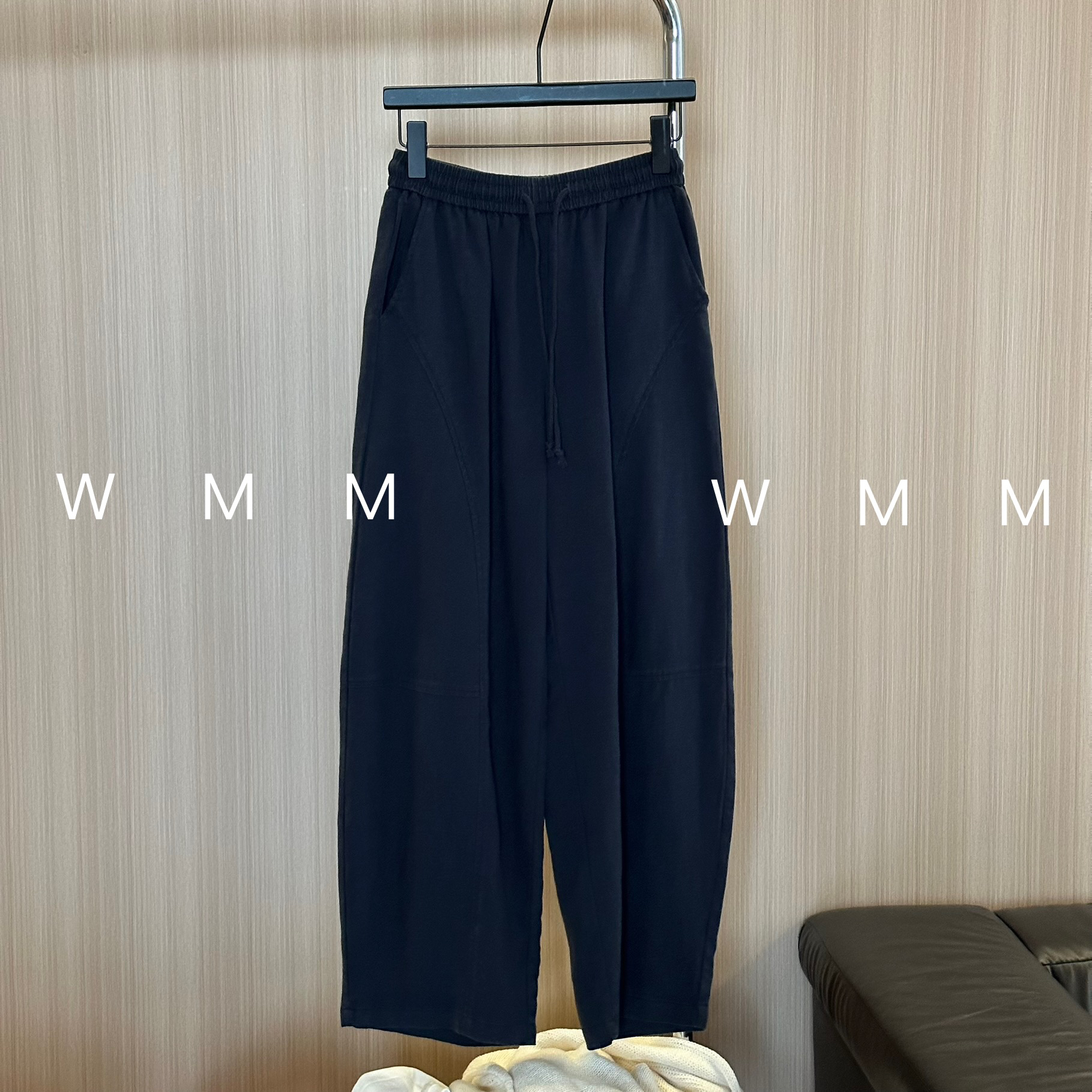 WMM柔软麻麻裤夏季女士长裤透气百搭宽松休闲抽绳松紧腰显瘦韩版