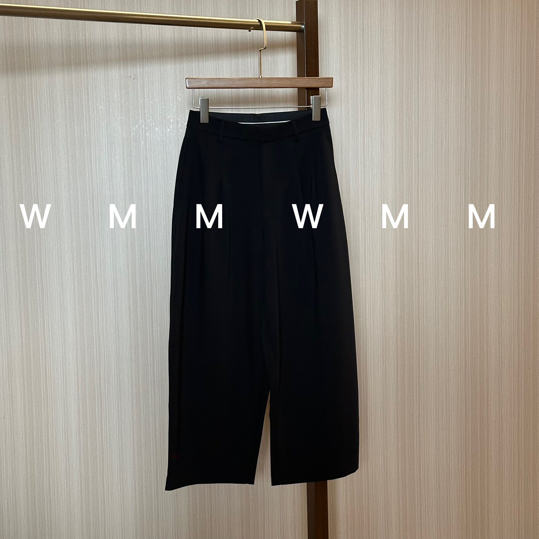 WMM中高腰休闲阔腿裤女新款休闲百搭时尚舒适简约通勤九分西裤
