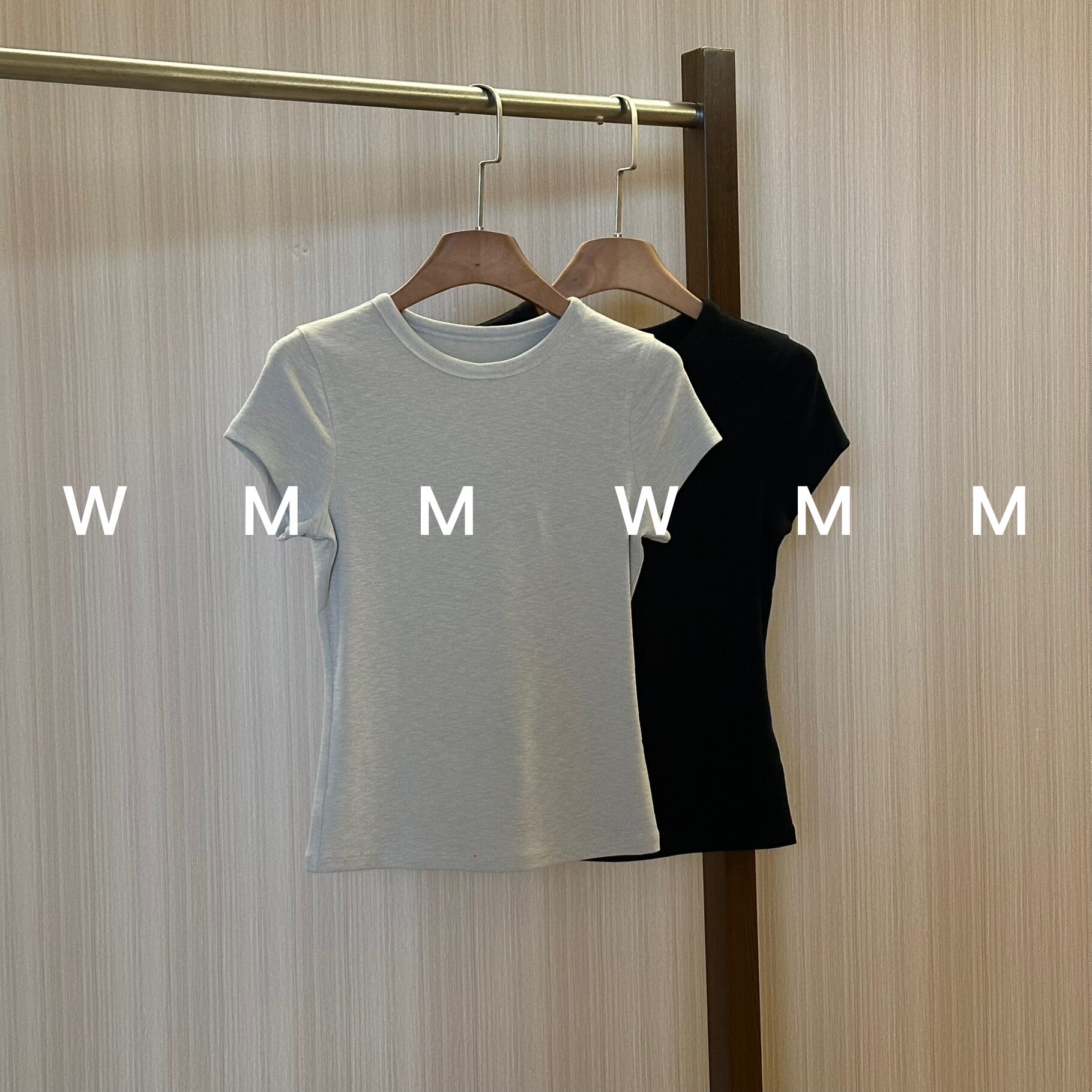 WMM圆领正肩短袖T恤女新款休闲百搭时尚舒适简约气质显瘦上衣